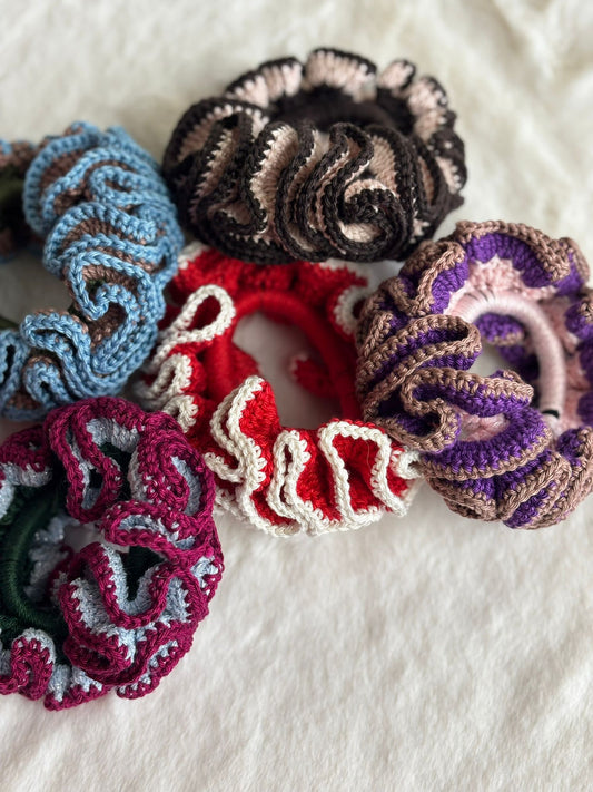 Scrunchie all'uncinetto in cotone 100% | Gea Design
