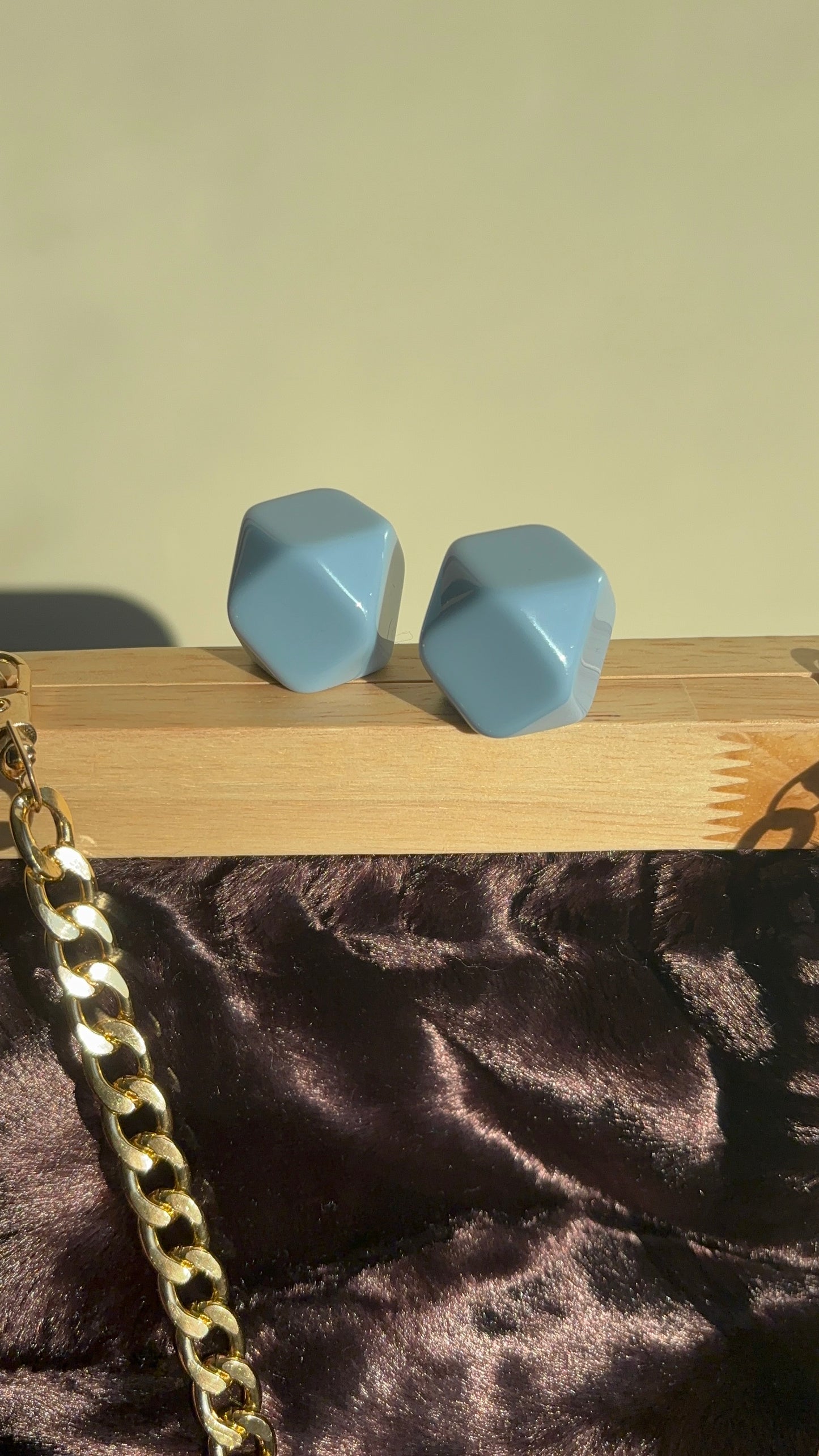 Teddy - Borsa clutch con chiusura magnetica in legno