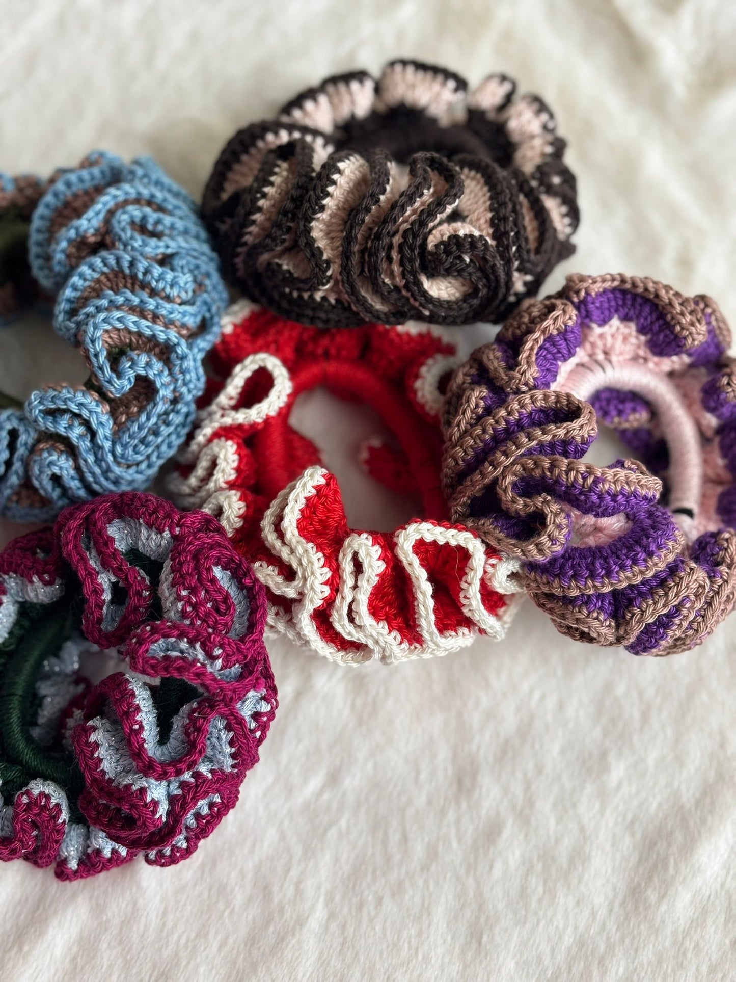 Scrunchie all'uncinetto in cotone 100% | Gea Design