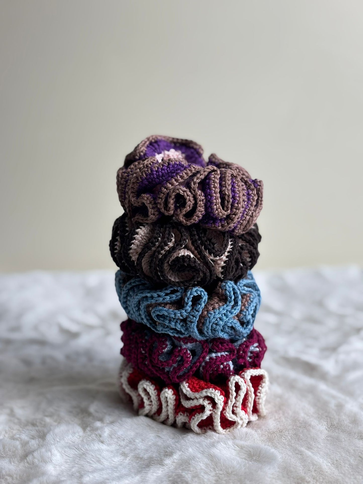 Scrunchie all'uncinetto in cotone 100% | Gea Design
